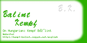 balint kempf business card